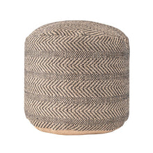 Cargar imagen en el visor de la galería, Natural Chevron Jute Pouf
