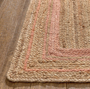 Jute Pink Border Rug